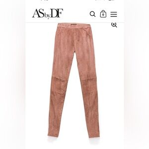 Kiki suede AS by DF Women's Brown Suede Jeggings